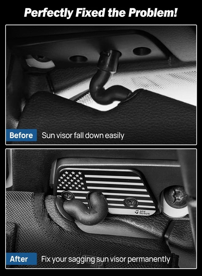JOYTUTUS Sun Visor Repair Kit, Heavy Duty Visor Clips Compatible with Wrangler JK 2018, JL 2018-2023, 2020-2023 Gladiator, Used for Repairs Vehicle Sagging Sun Visor - 2 PCS - Image 2